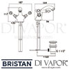 Bristan Renaissance Basin Mixer Pop-Up Waste Tap Dimensions